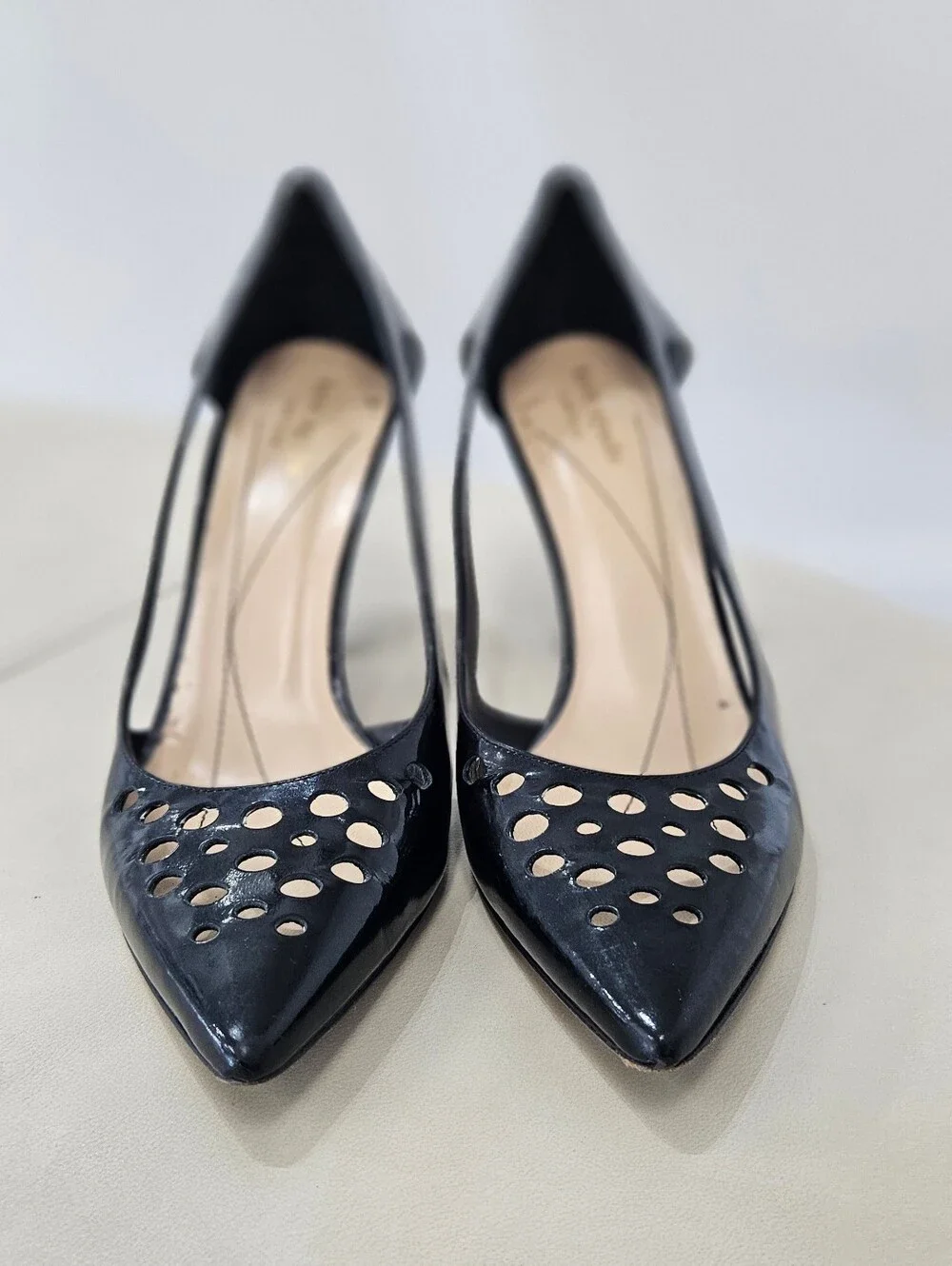 Kate Spade Black Pointed Toe Cutout Heels